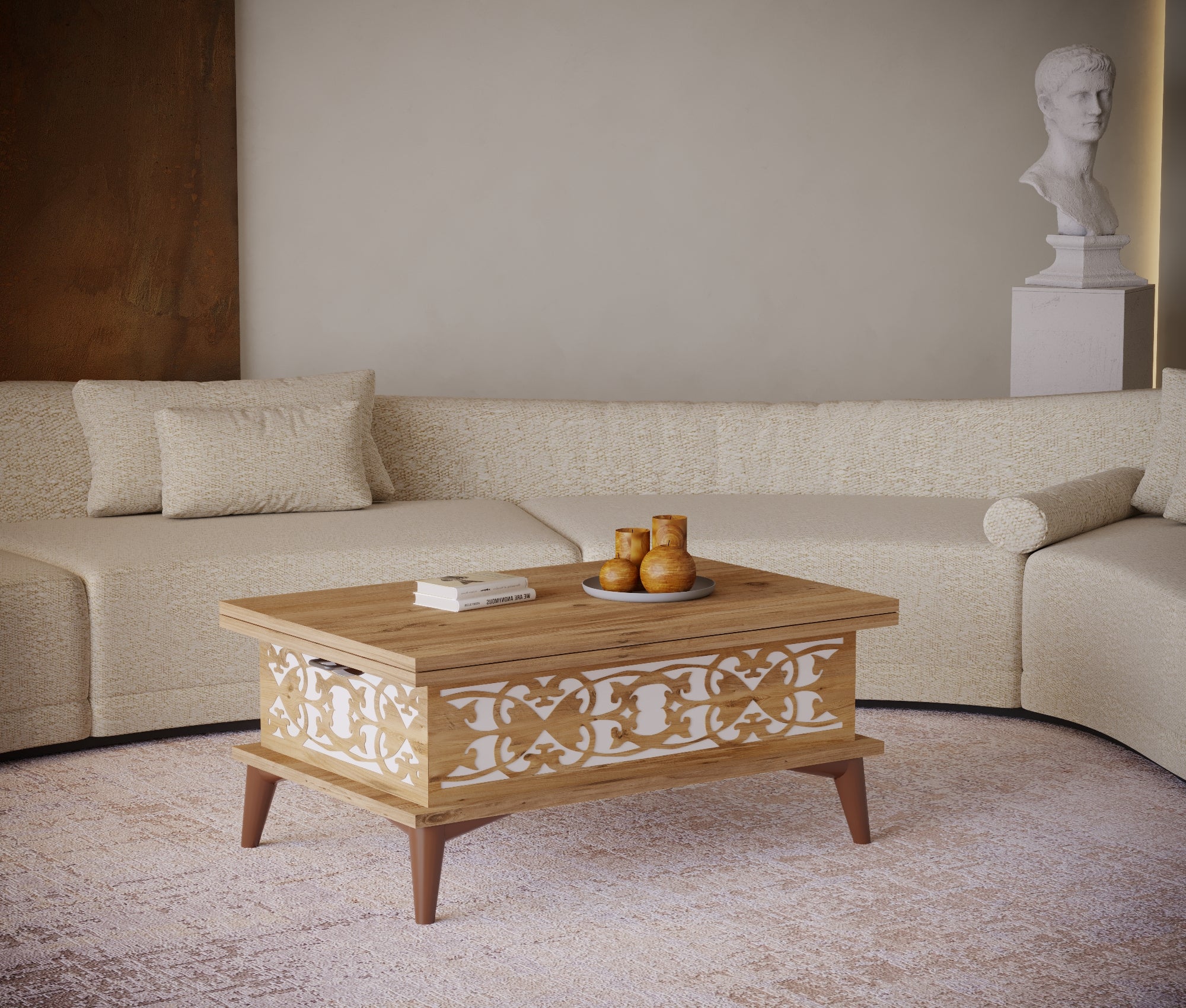 Magic Moroccan Extendable Coffee & Dining Table 6 in 1