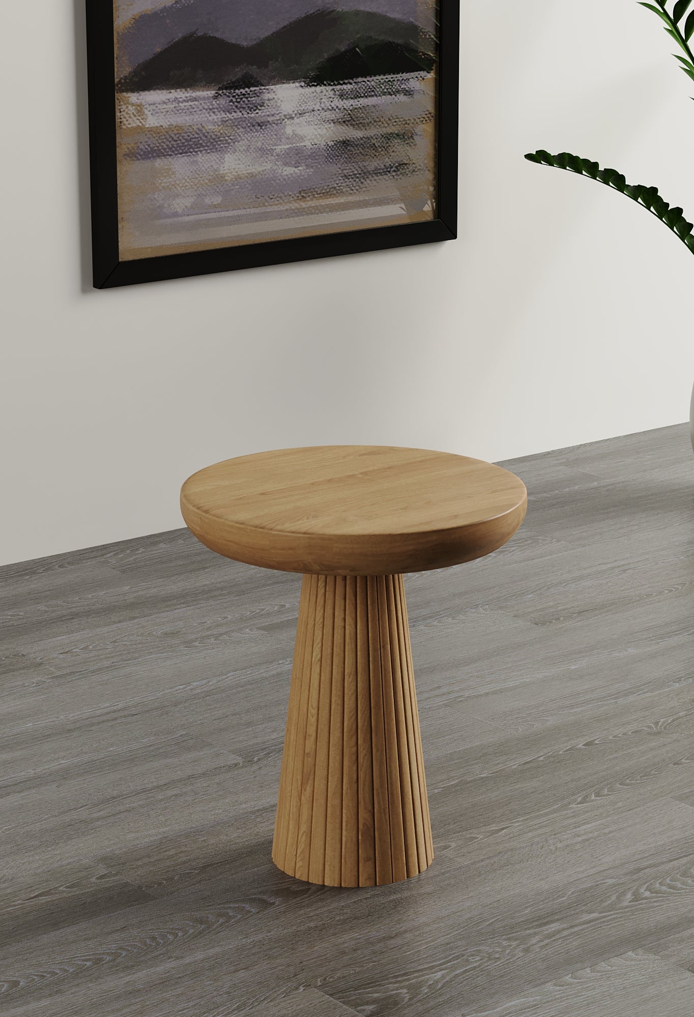 Vera Natural Mushroom Round Nested & Side Table