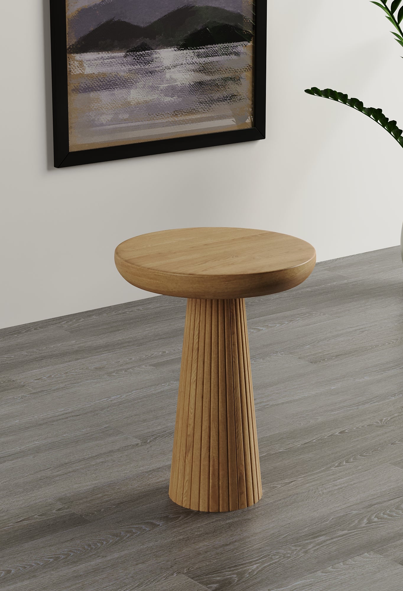 Vera Natural Mushroom Round Nested & Side Table