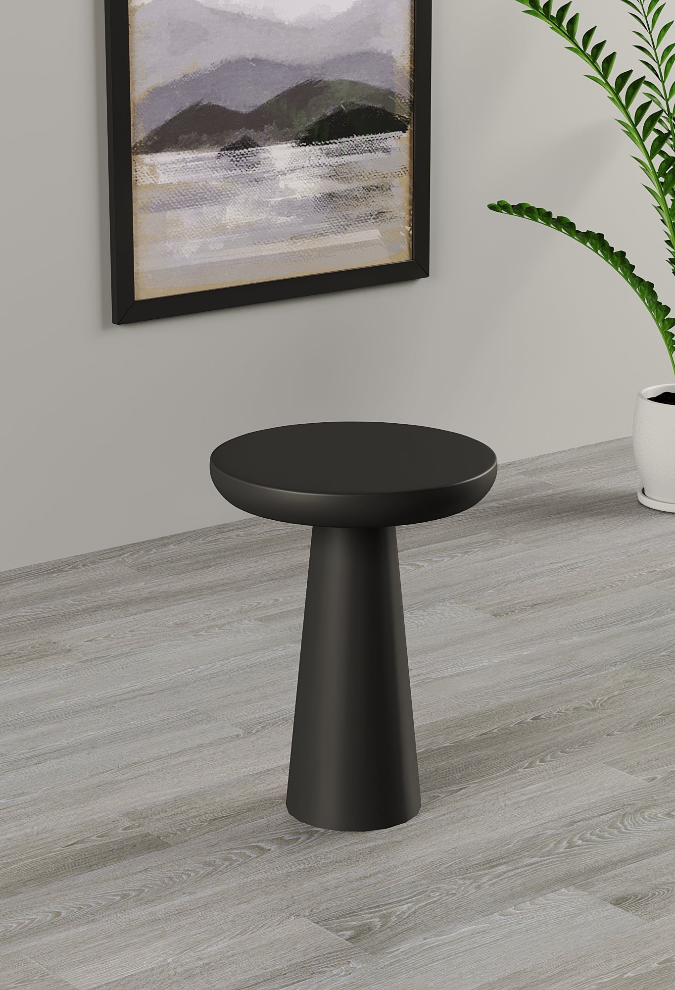 Vera Black Mushroom Round Nested & Side Table