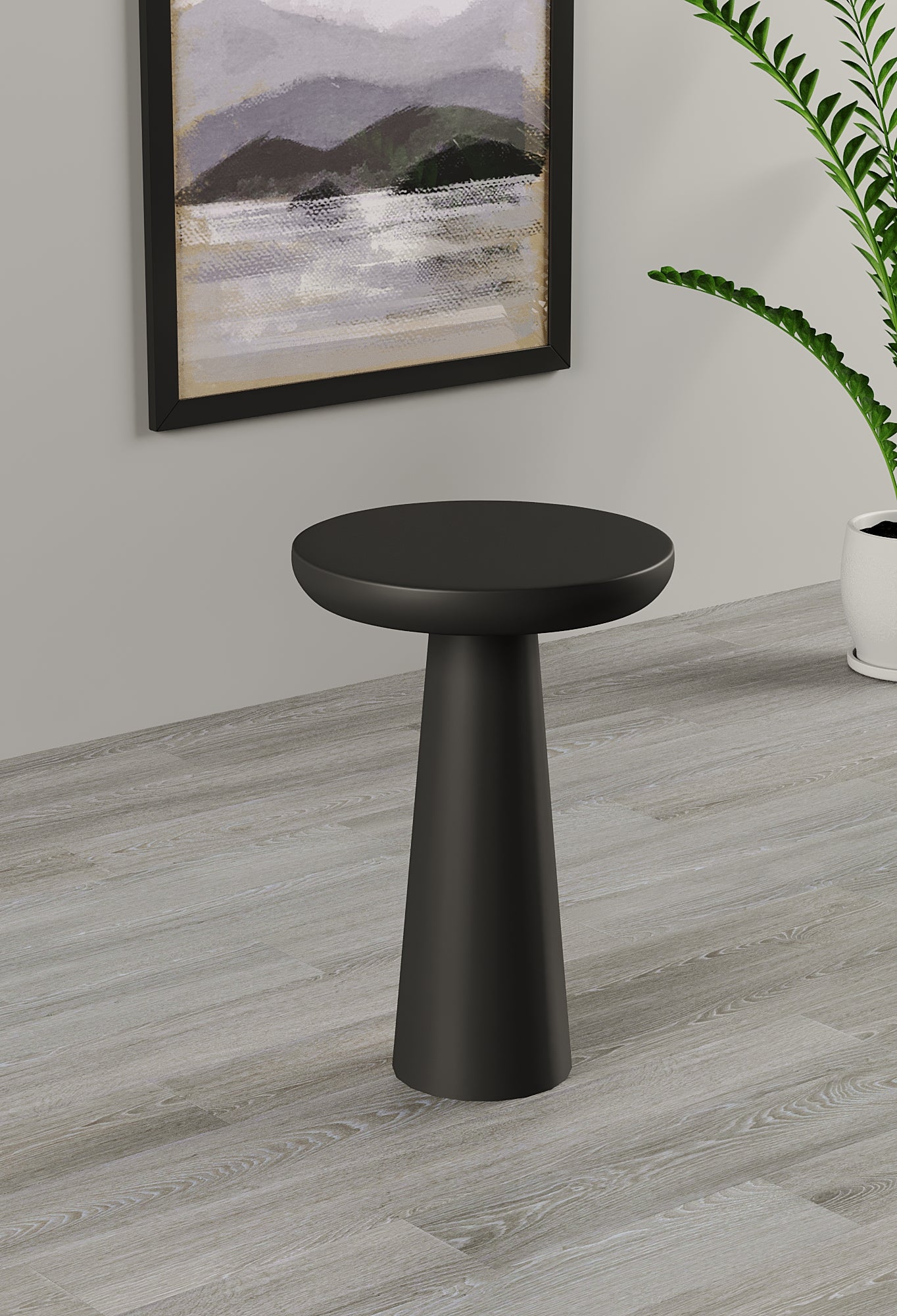 Vera Black Mushroom Round Nested & Side Table