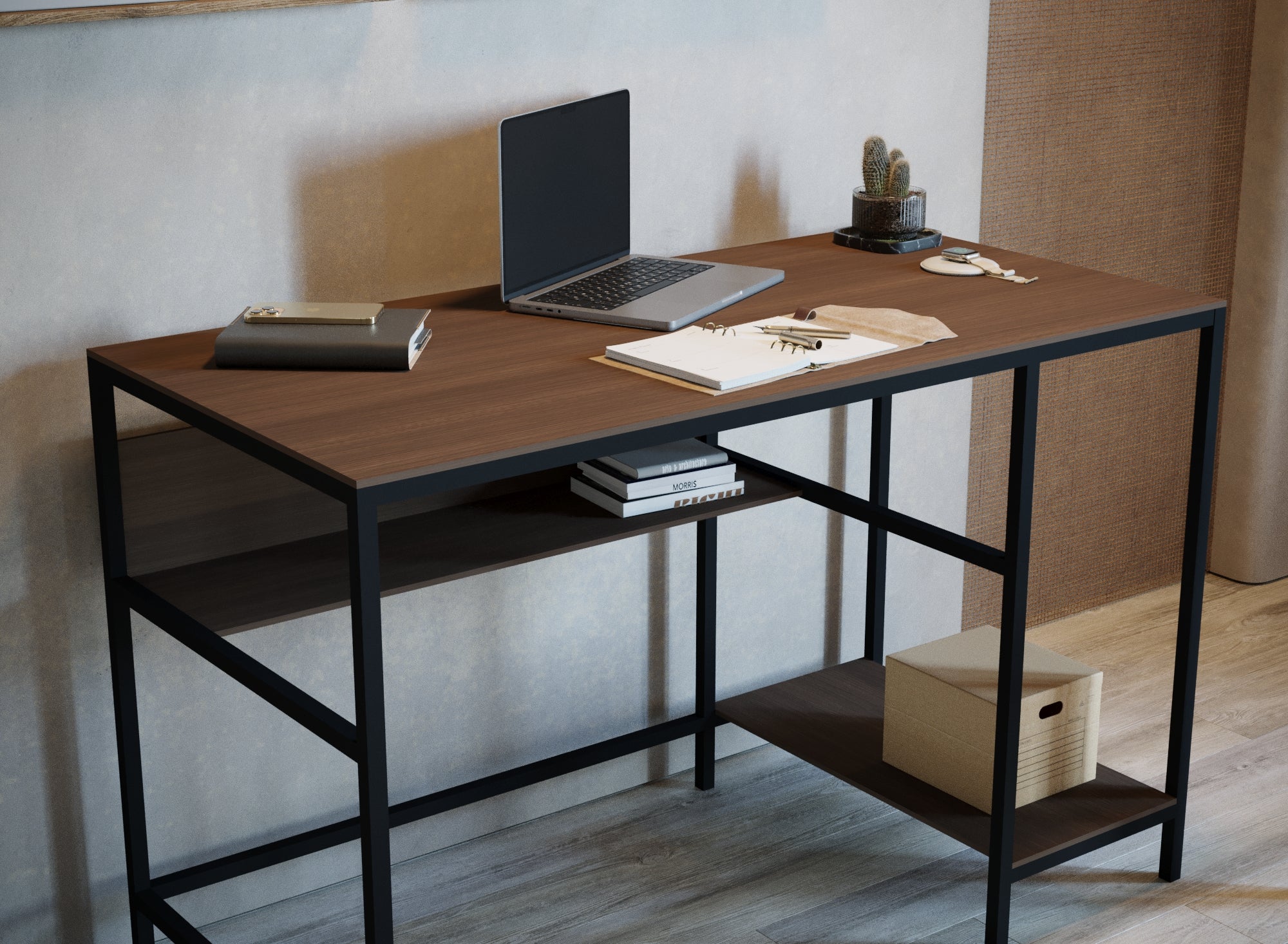 Nora Industrial Design Study Computer Desk Metal Frame