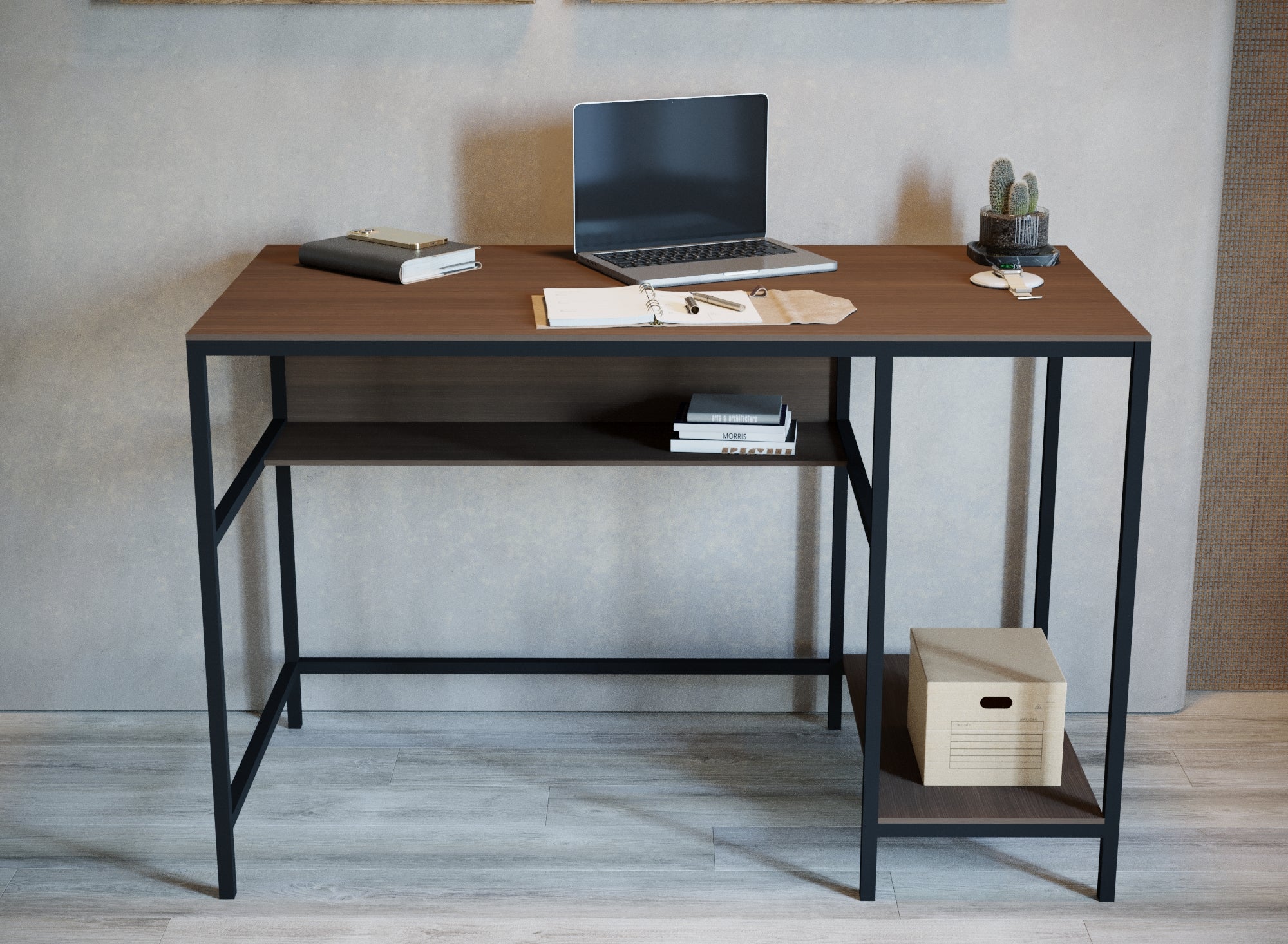 Nora Industrial Design Study Computer Desk Metal Frame