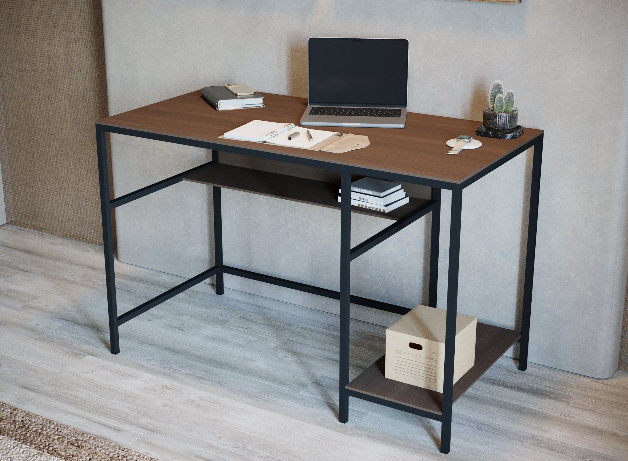 Nora Industrial Design Study Computer Desk Metal Frame