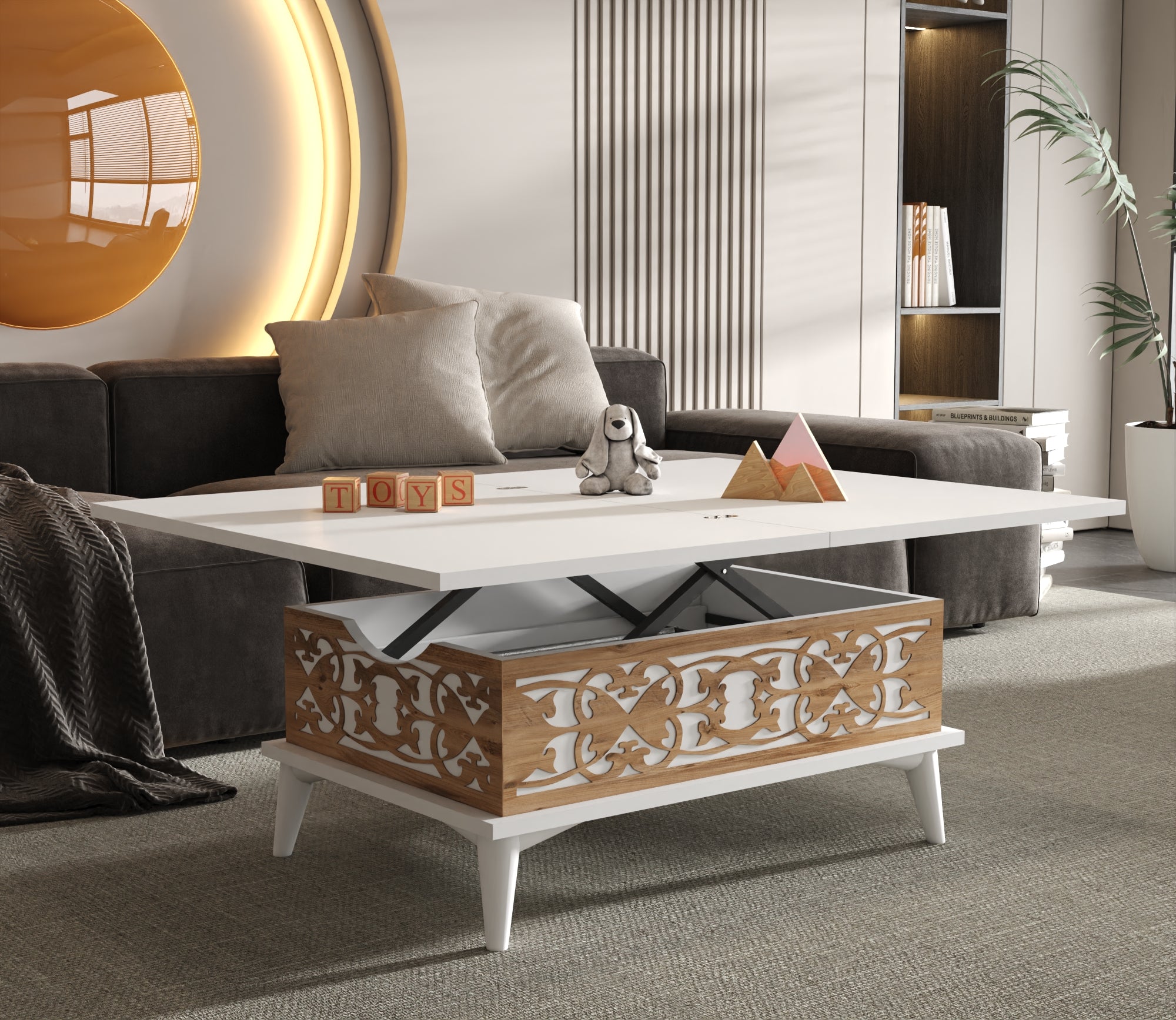 Magic Star Extendable Coffee & Dining Table 6 in 1