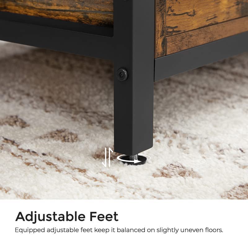 Montara Industrial Design Upholstered Footstool with Storage