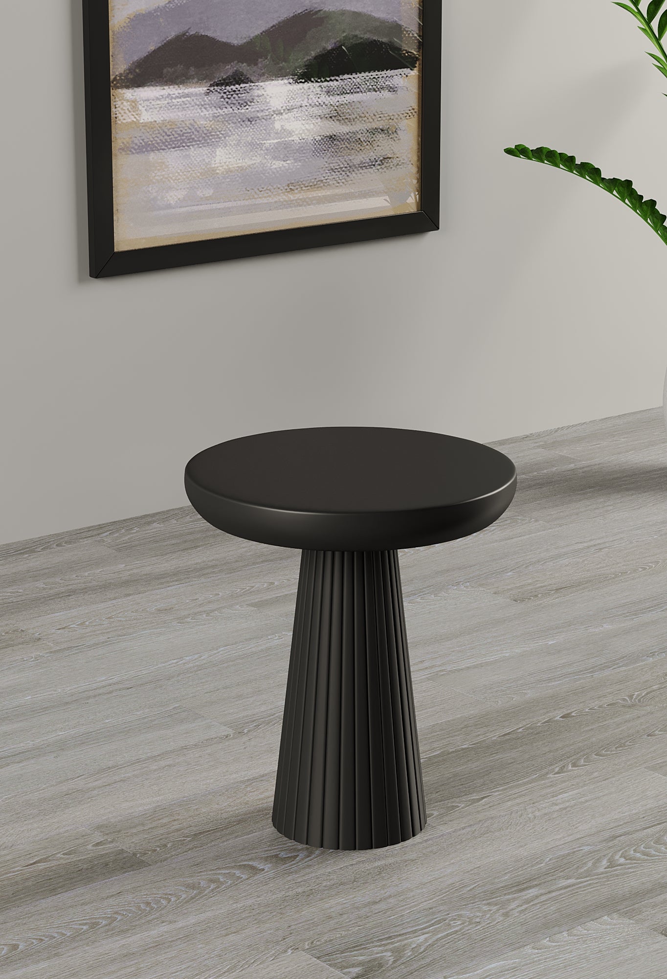 Ottawa Black Mushroom Round Nested & Side Table