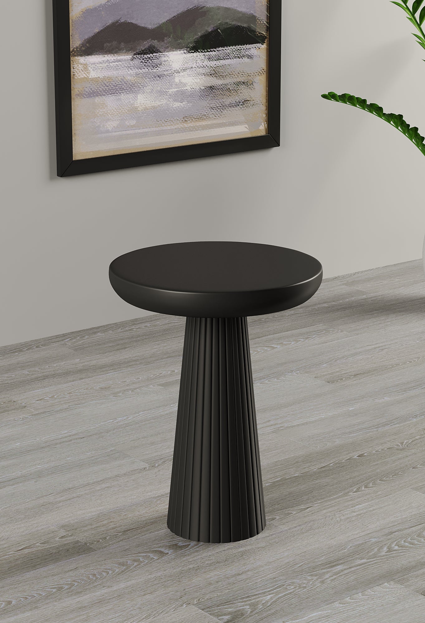 Ottawa Black Mushroom Round Nested & Side Table