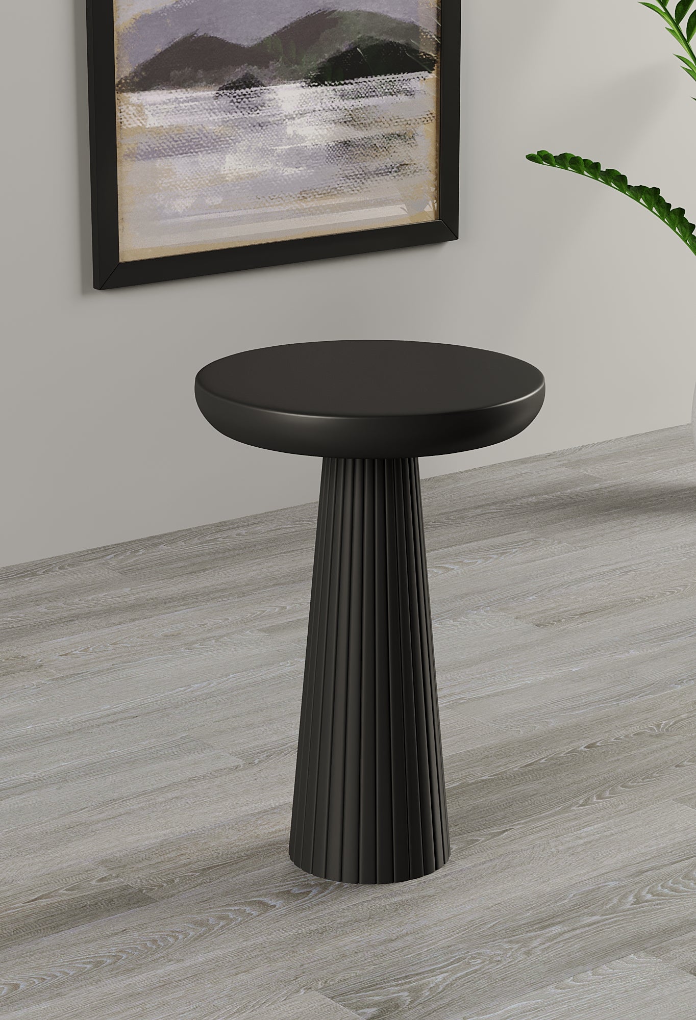 Ottawa Black Mushroom Round Nested & Side Table