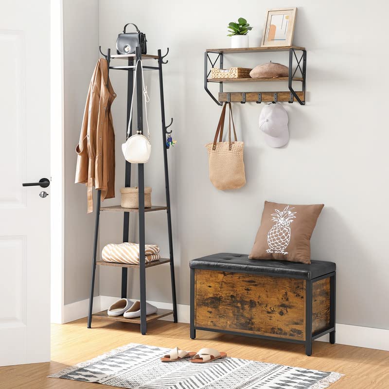 Montara Industrial Design Upholstered Footstool with Storage