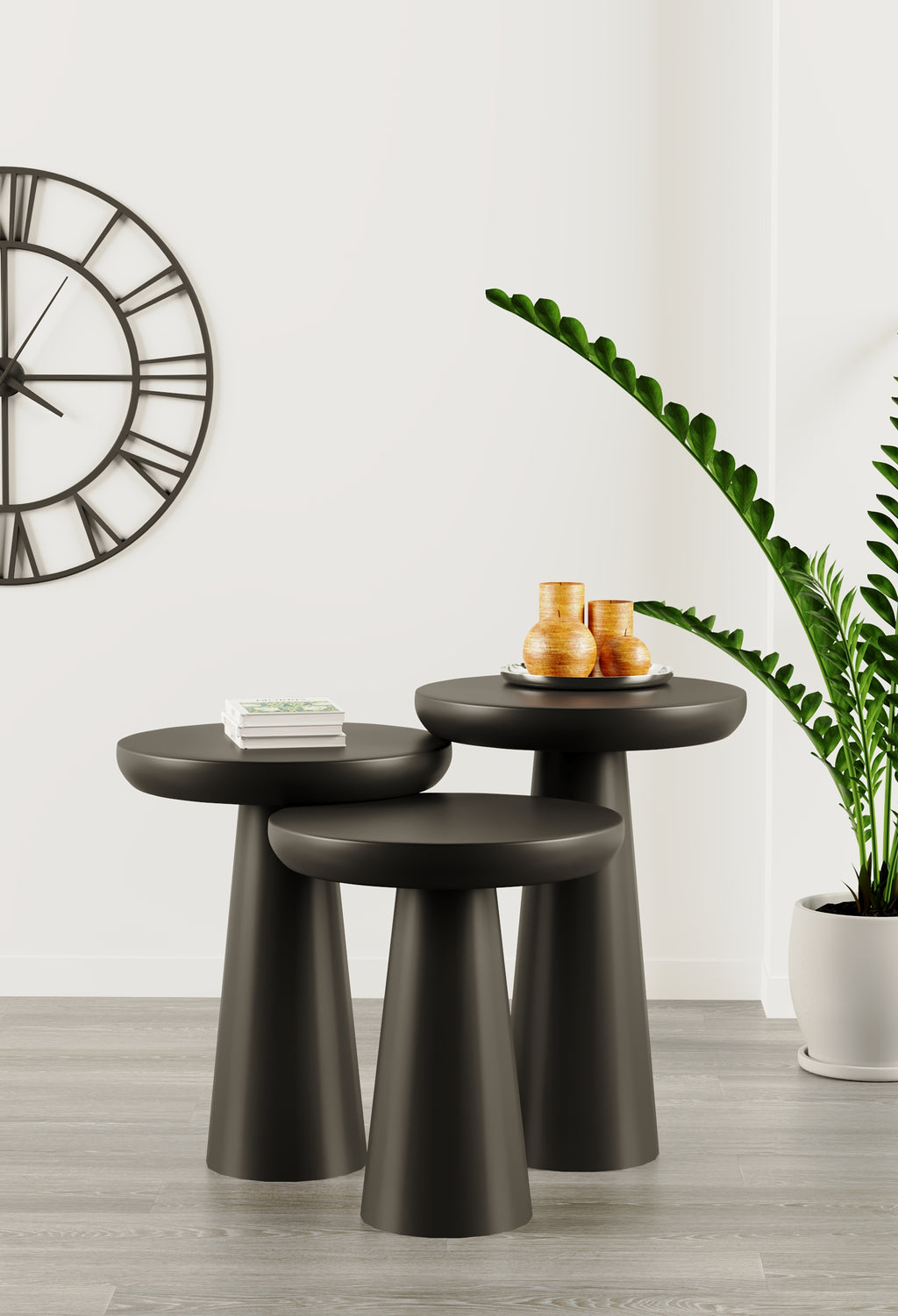 Mushroom Ebony Round Table 120cm