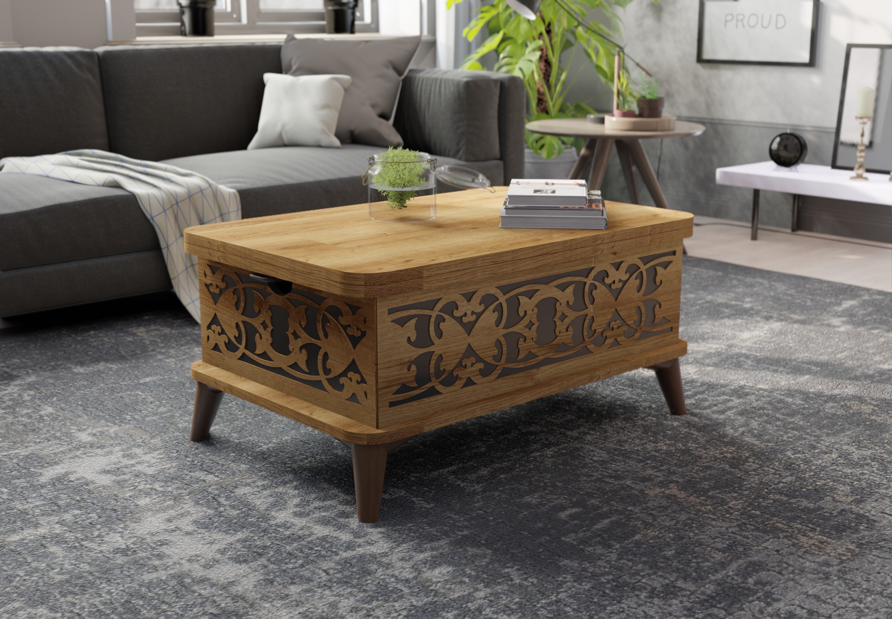 Stone lift clearance top coffee table