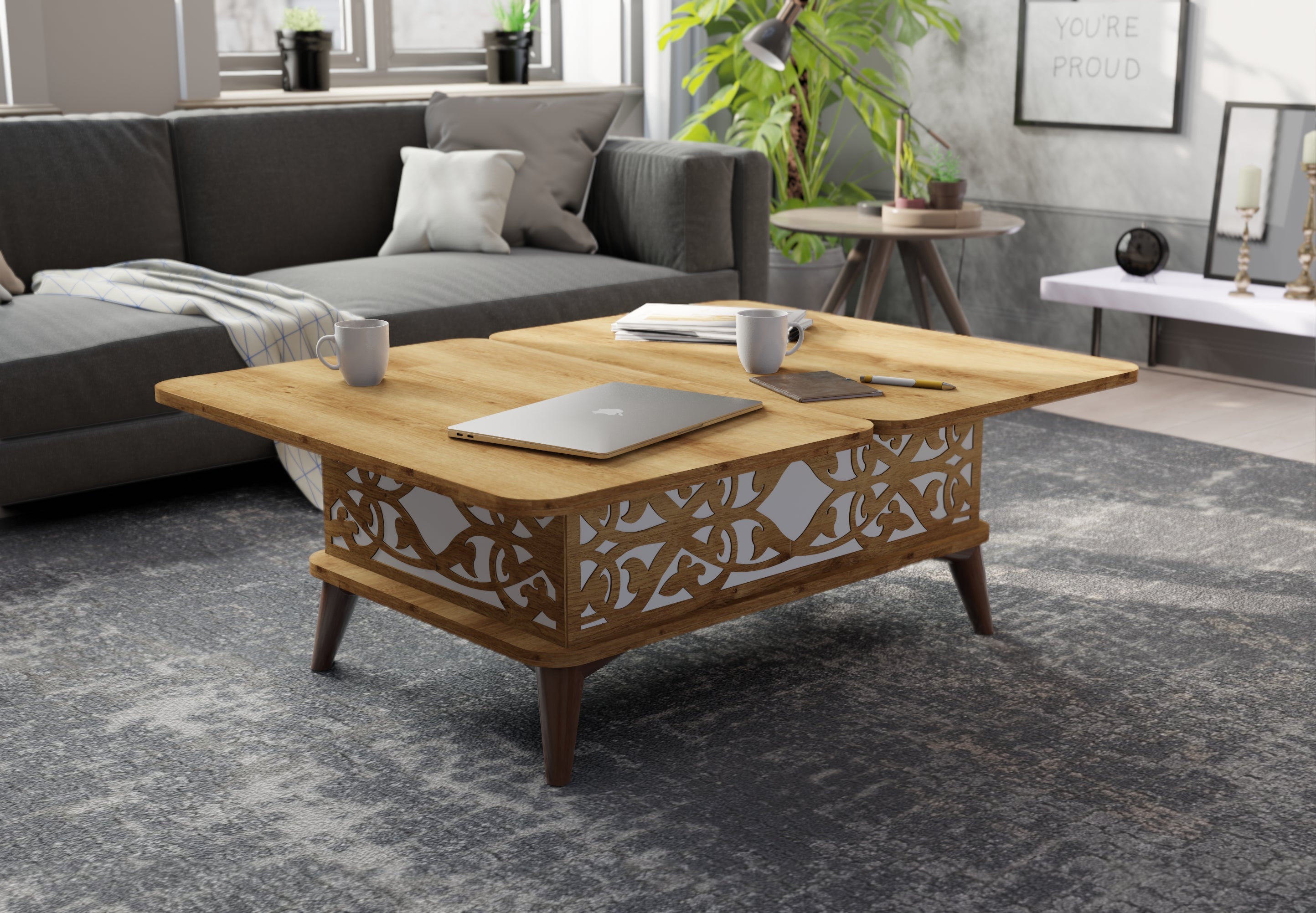 Moroccan low deals dining table